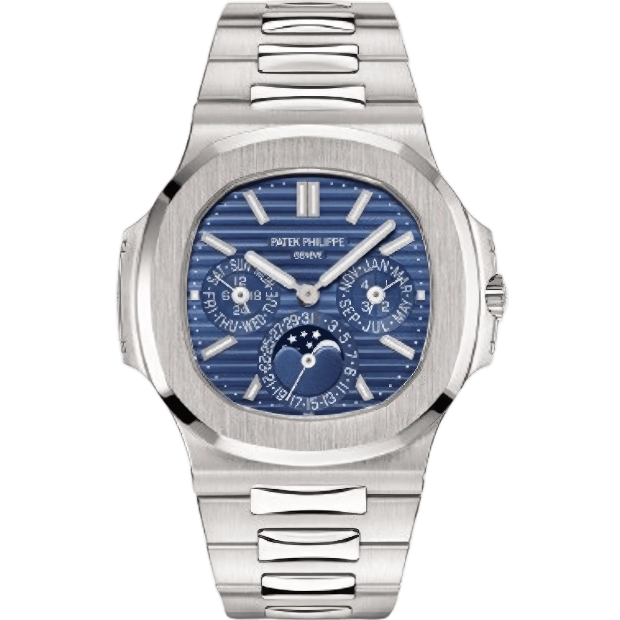 Patek Philippe NAUTILUS PERPETUAL CALENDAR 5740/1G-001, sunburst Blue dial