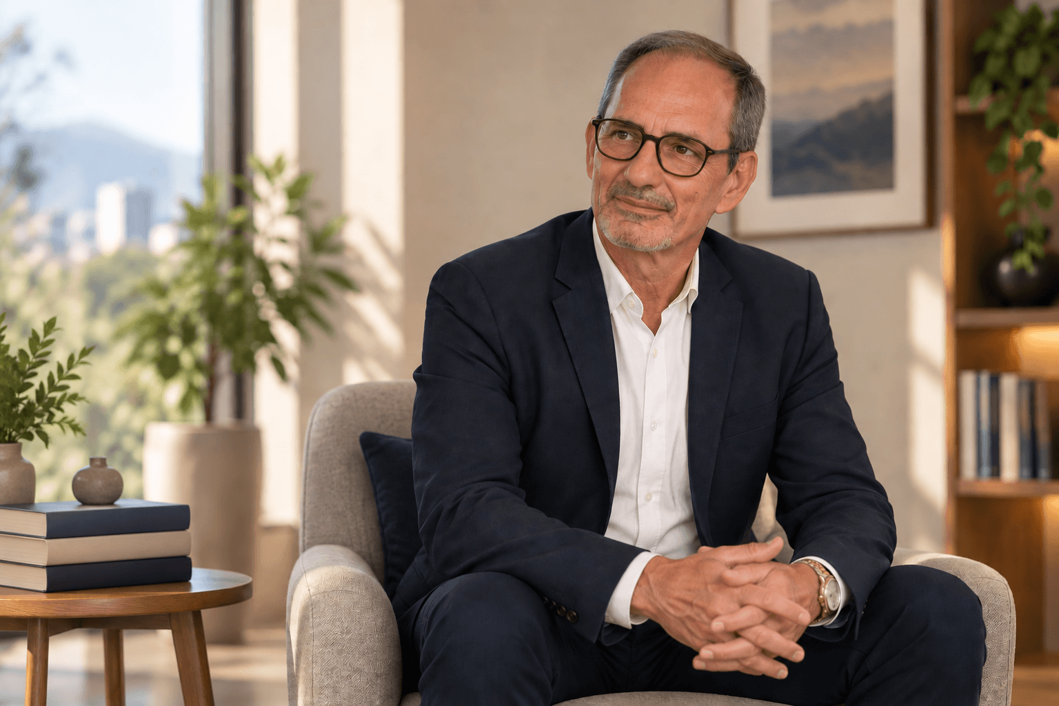 Walter Franzo acompañando una conversación