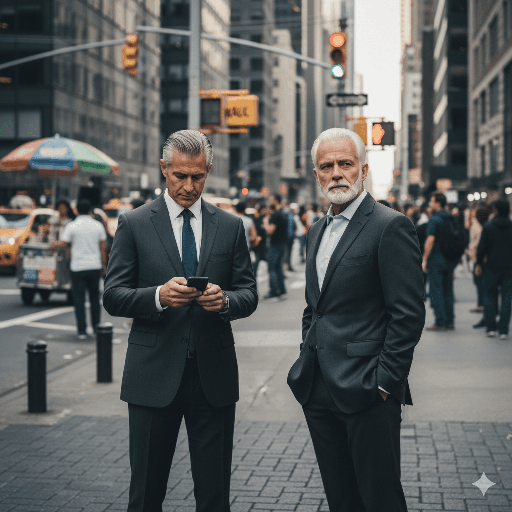woman holding a phone and man looking at the phone. both are smiling
