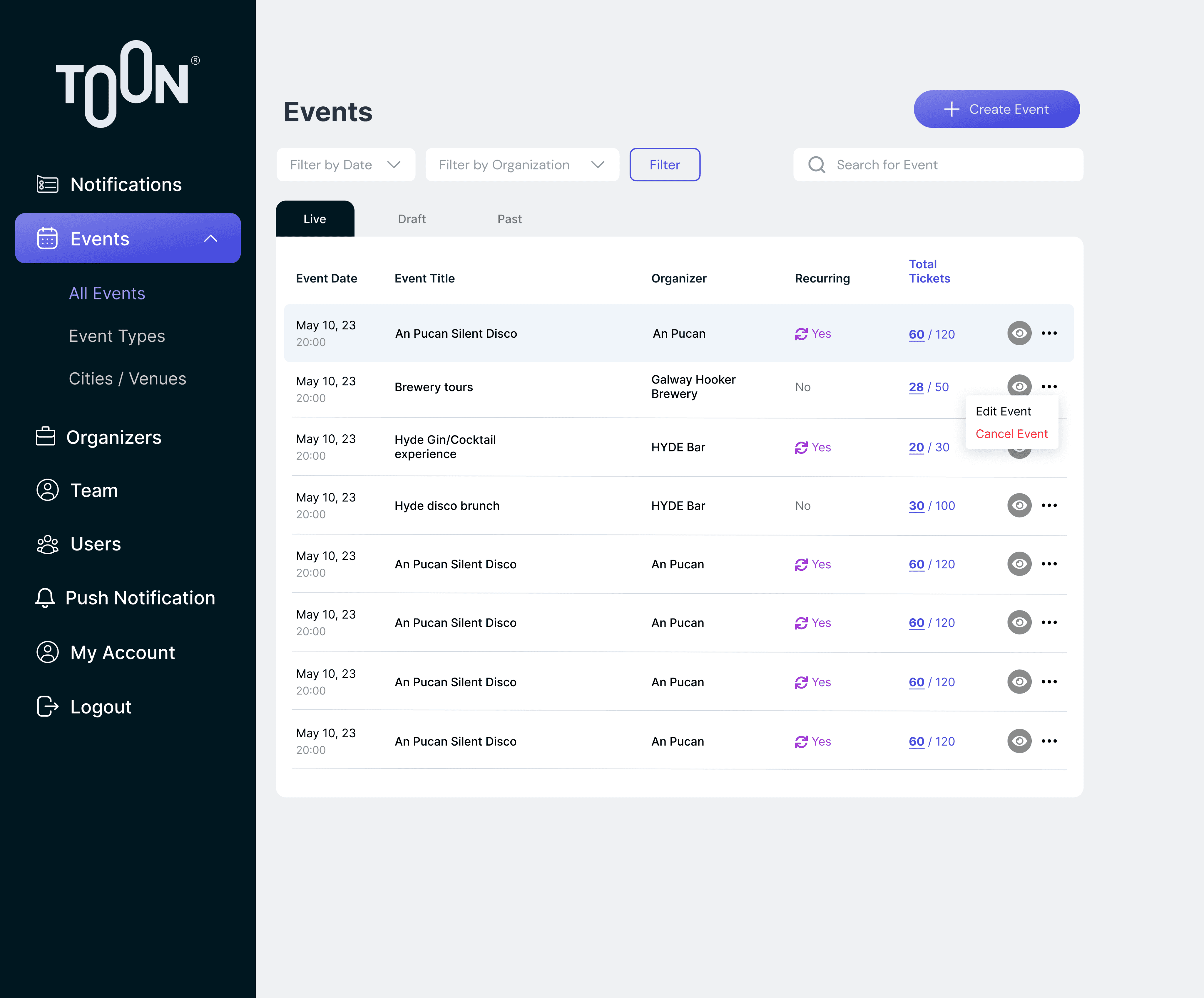 Toon Backend Design