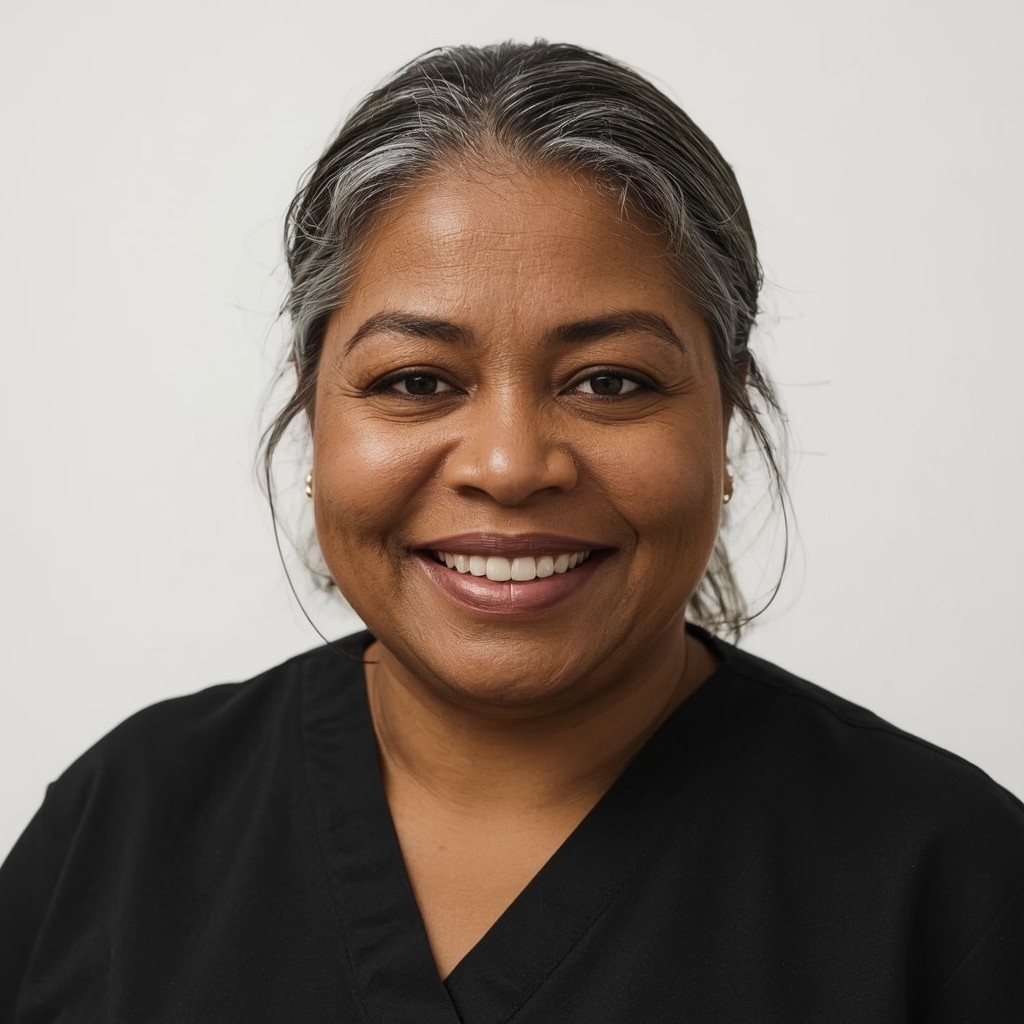 Woman portrait from back