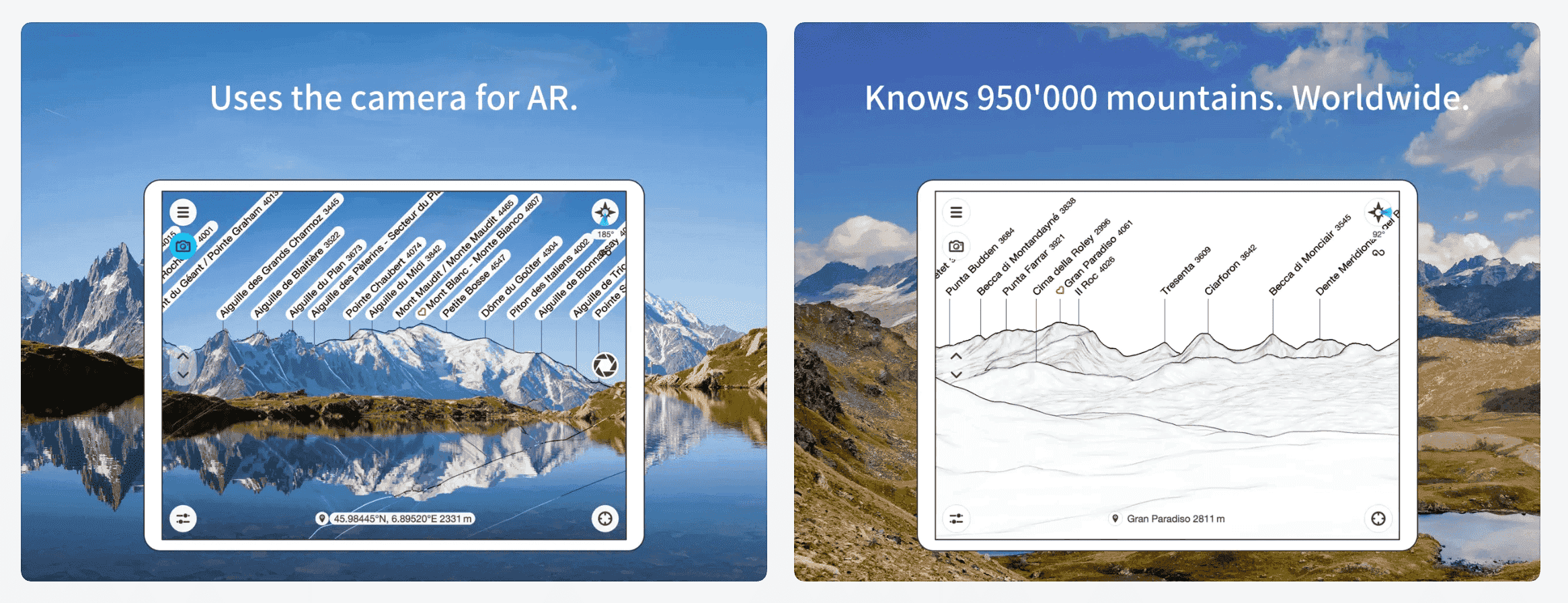 Peakfinder travel app (best travel apps 2026)