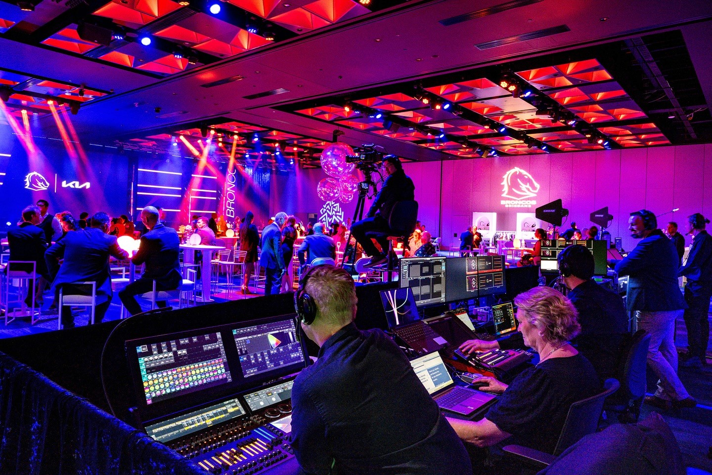 BOH AV Set up at the Brisbane Broncos season launch