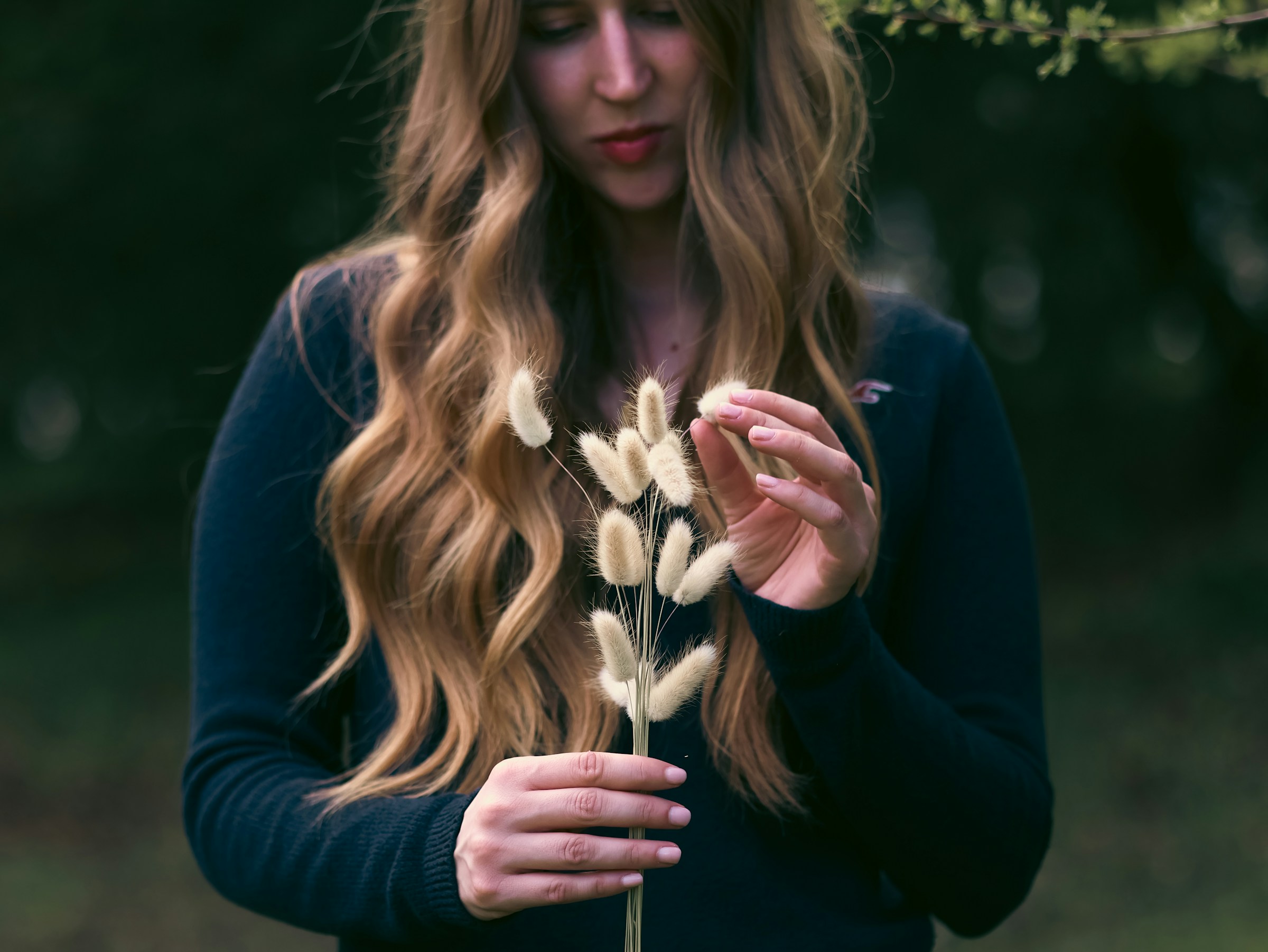 woman with flower - preppy girls