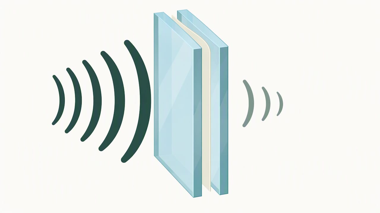 Laminated glass interlayer reducing window vibration