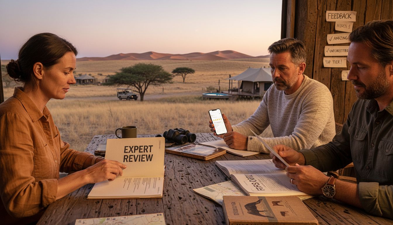 Comparing expert, online, and personal safari reviews