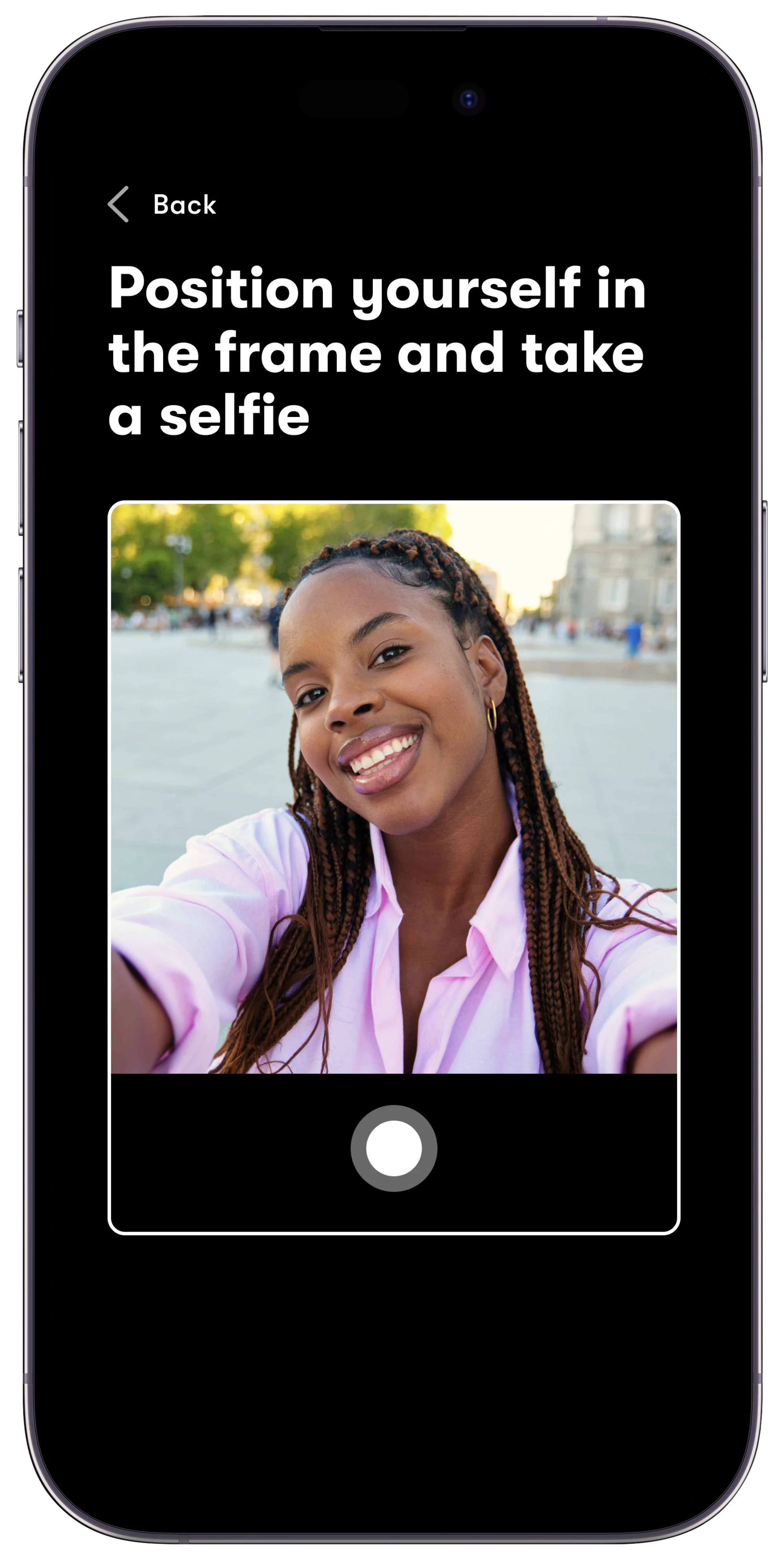 Caméra Selfie pour vérification