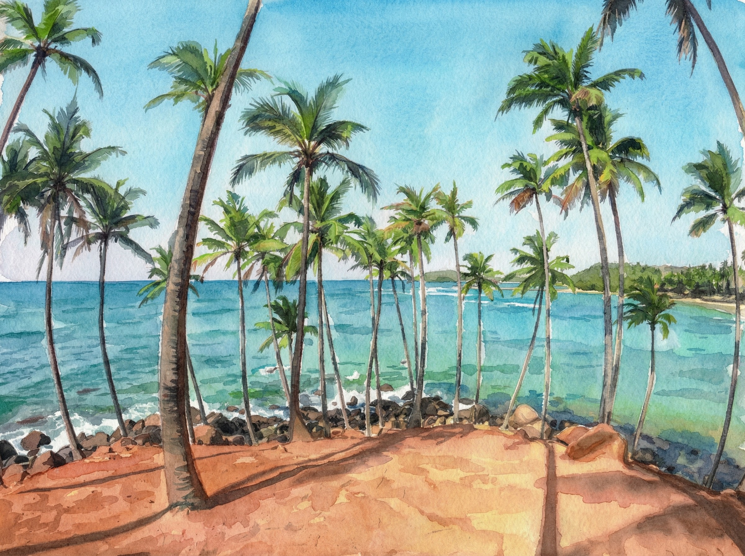 an aerial view of a desert with rocks and sand