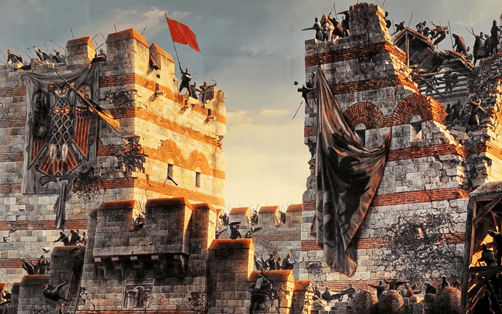 Pameran di dalam Museum Sejarah Panorama 1453 Istanbul