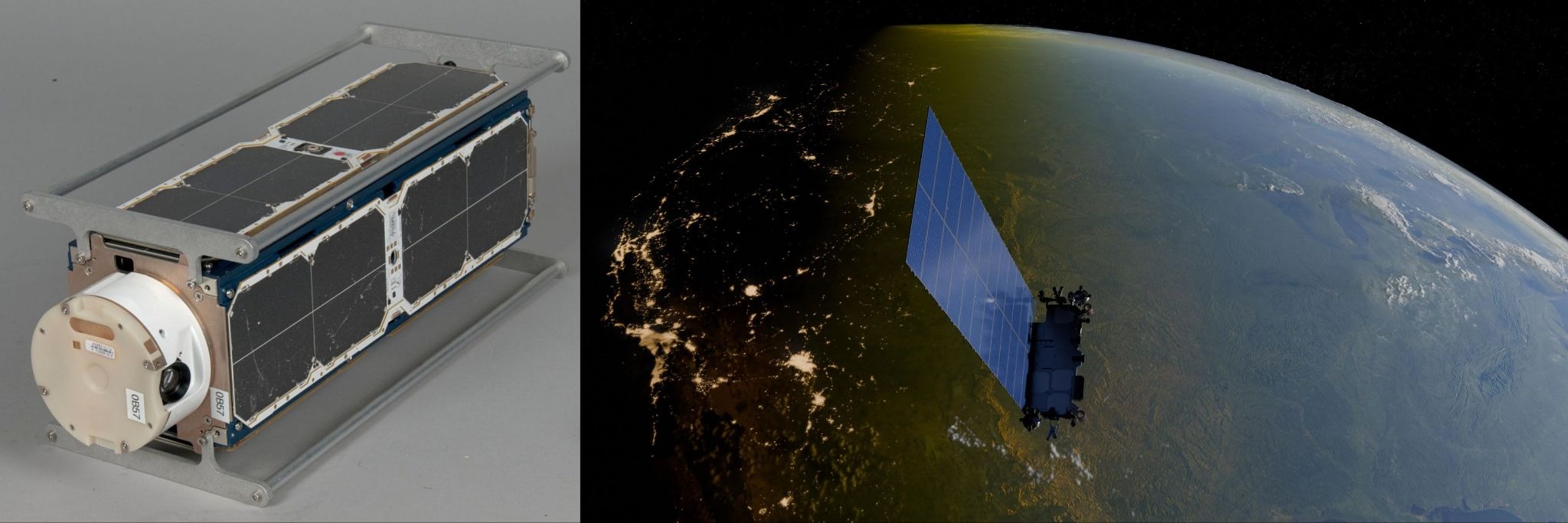 Planet Labs Dove 1 (left) and Starlink v1 (right)