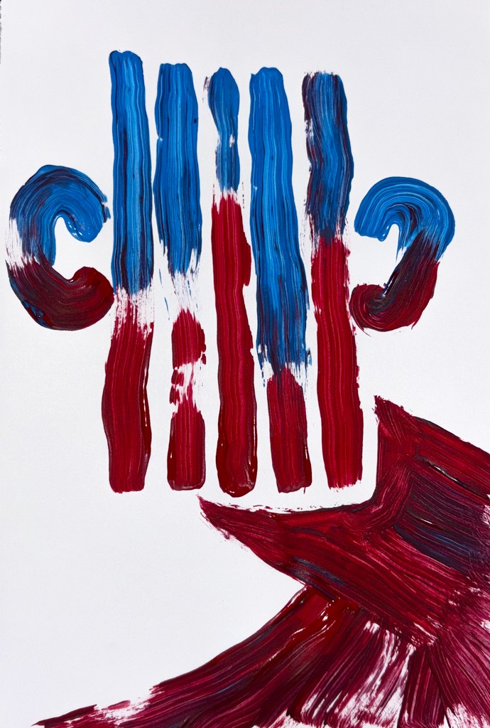 Image of one of my paintings I did in my embodied research.