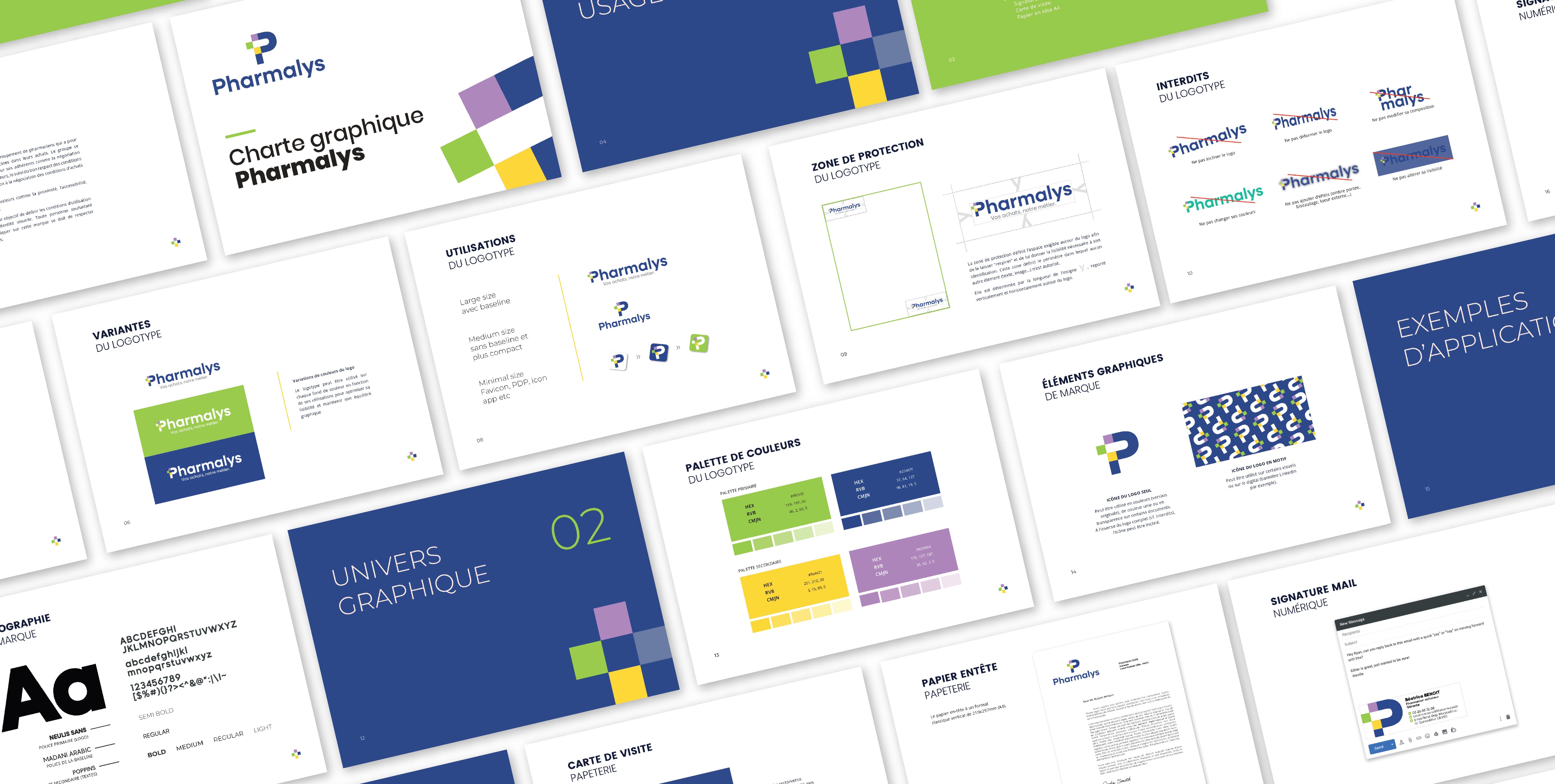 Charte graphique de l'identité visuelle de Pharmalys