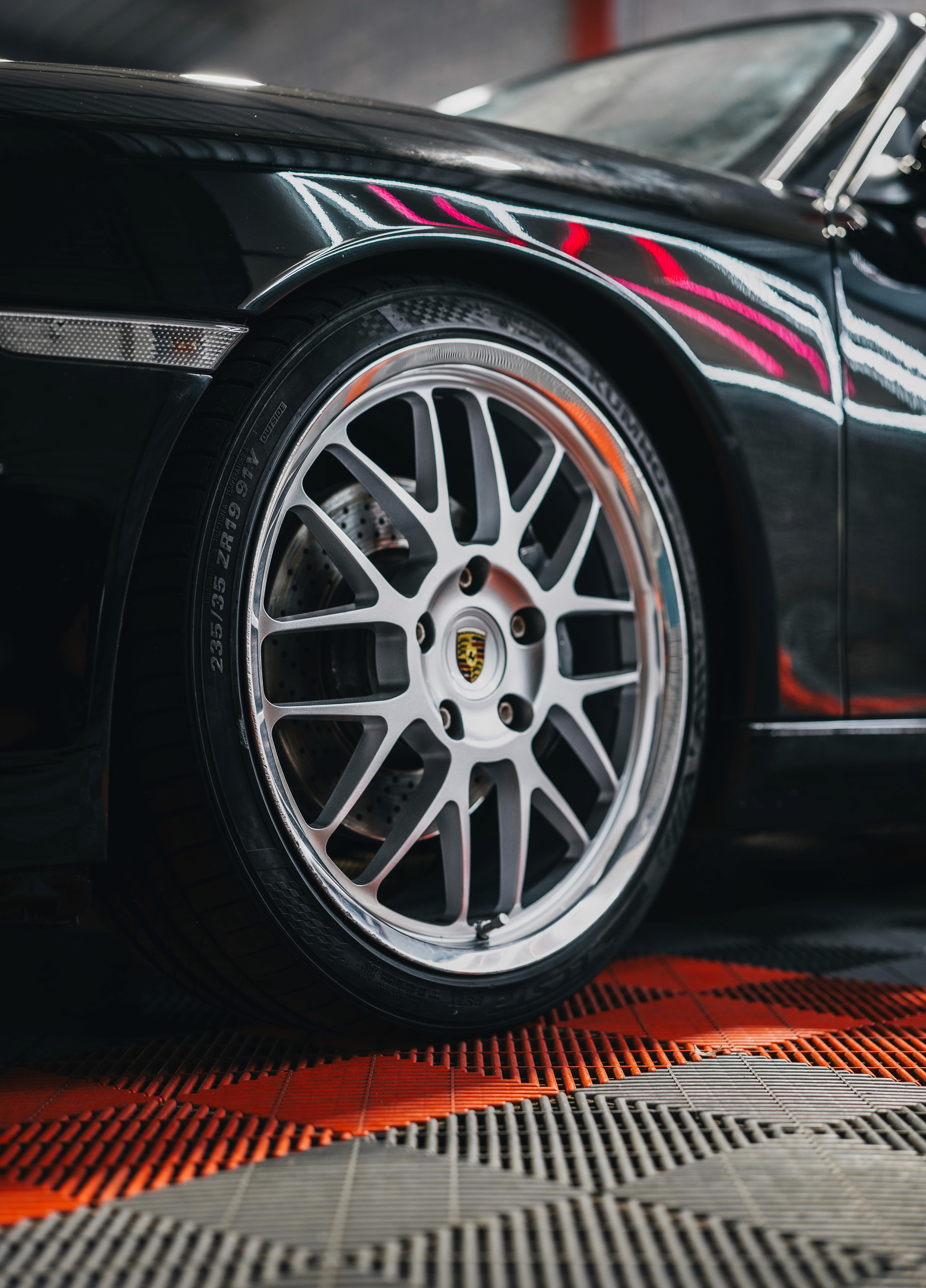 Extreme close-up black and white photograph of a human eye