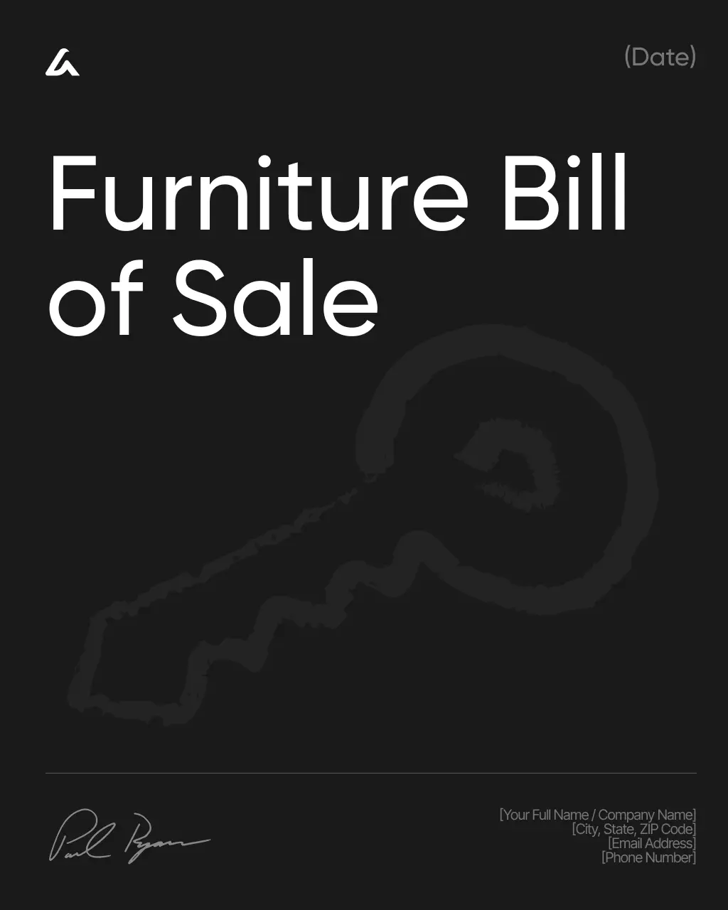 Furniture Bill of Sale 