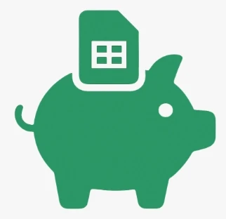 Icône réduction des coûts opérationnels avec automatisation Google Sheets