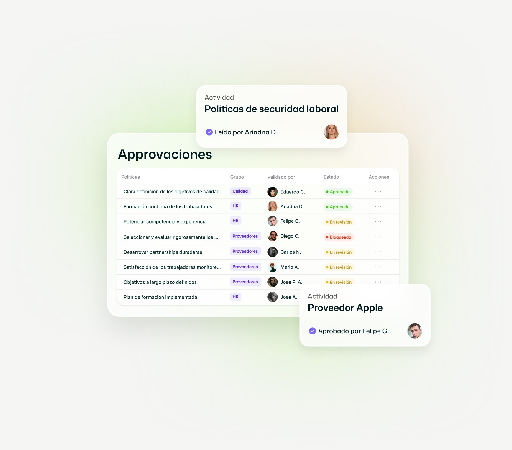 Aprobaciones de ISO 45001