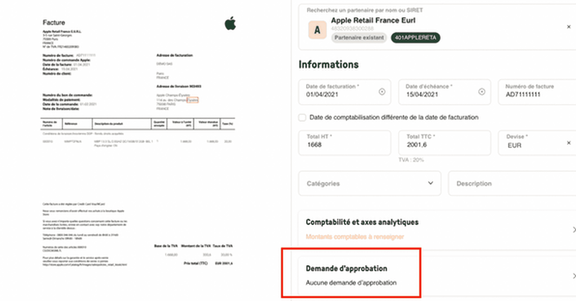 Demande d'approbation contrôle 1