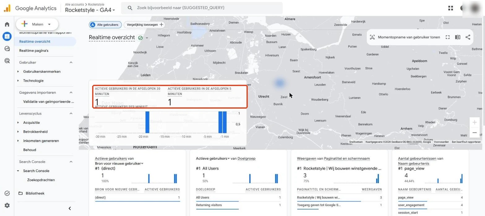 Google Analytics: het realtime overzicht