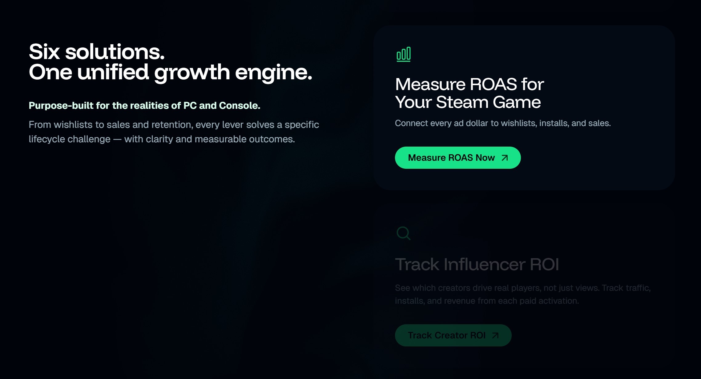 section services landing page adzap