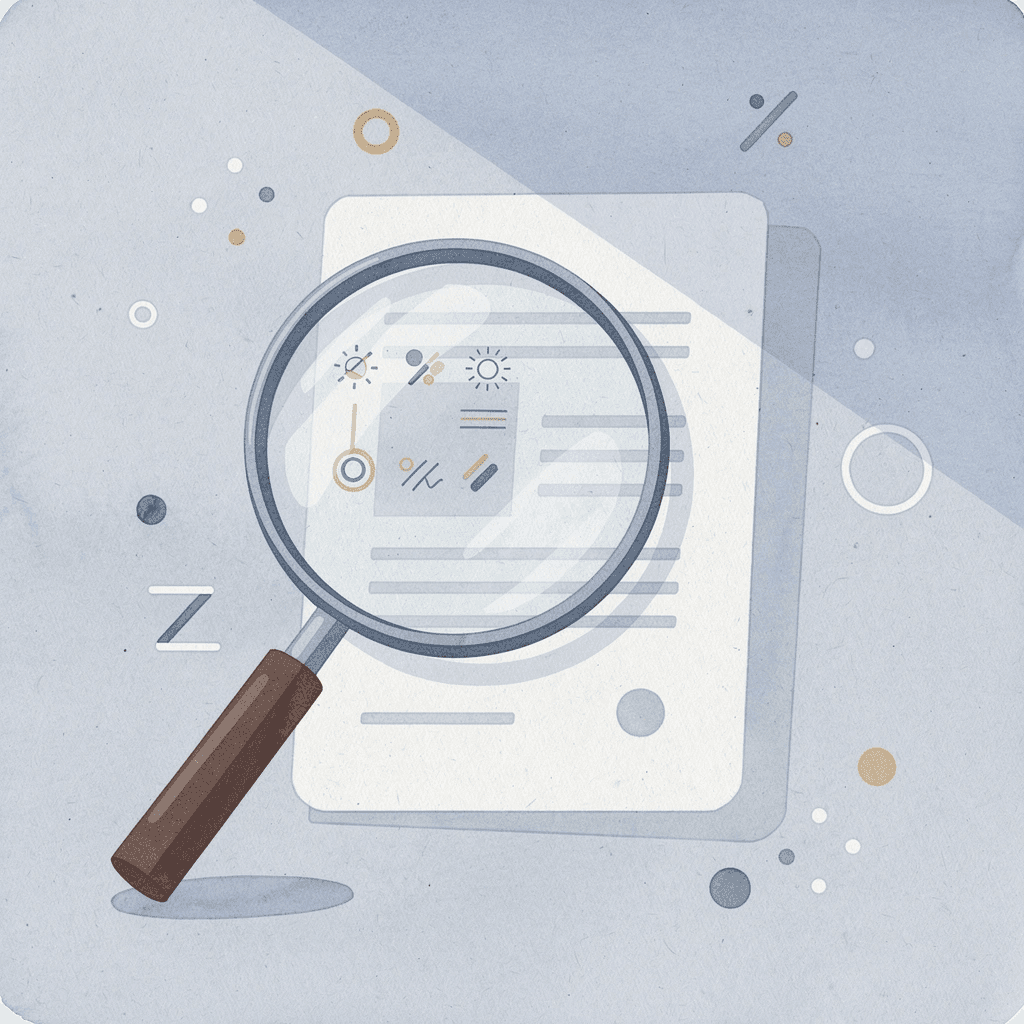 Scene of a magnifying glass examining code representing technical debt analysis