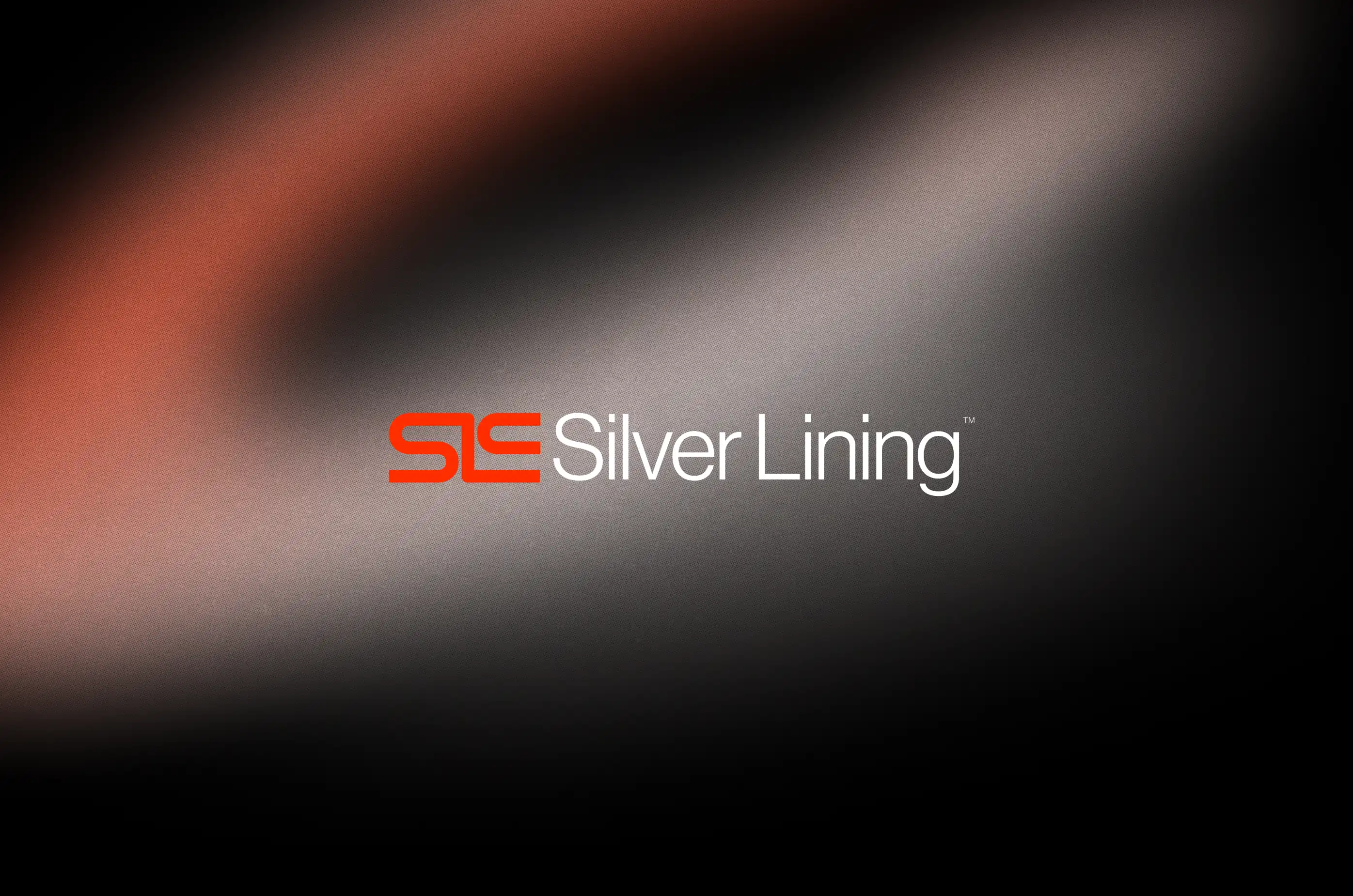 Silver Lining Consulting — Primary logo on hazy gradient background — Brand presentation