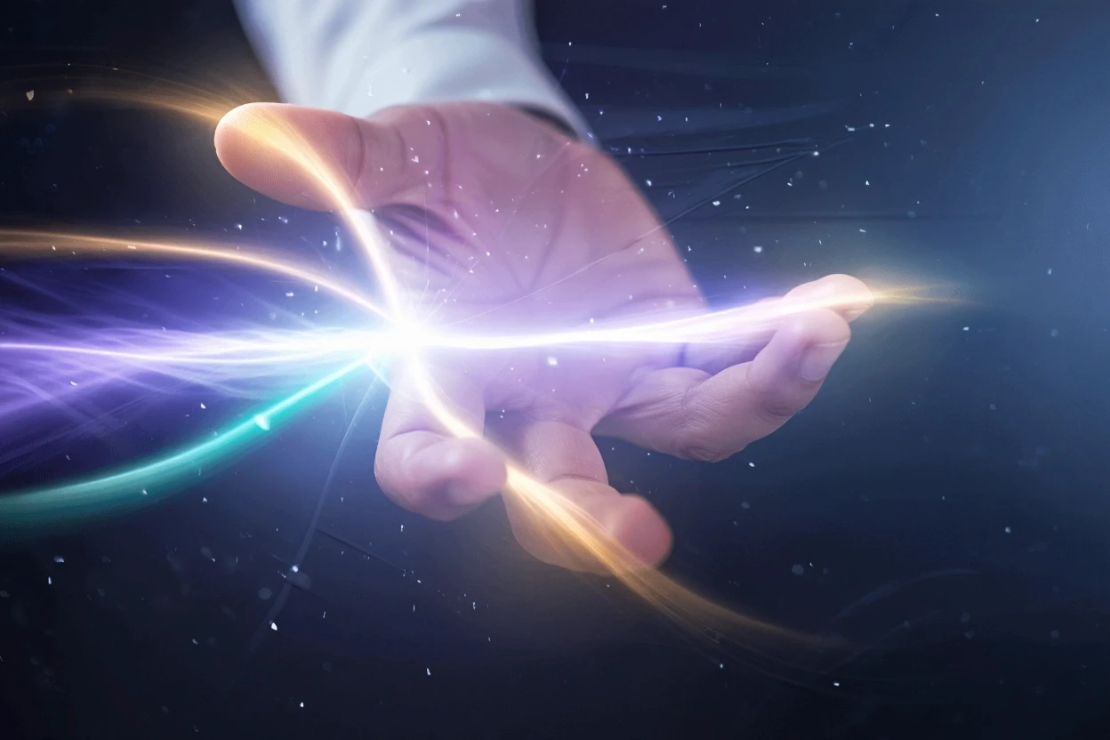 Abstract image of aggregation of different internet channels in one