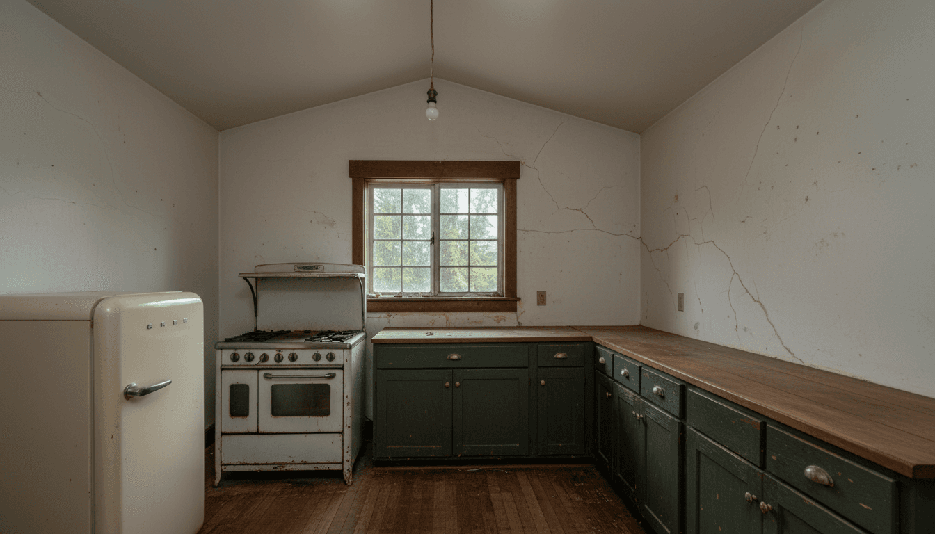 old rusty kitchen ready to be remodel