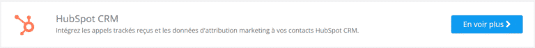 Interface connecteur Hubspot