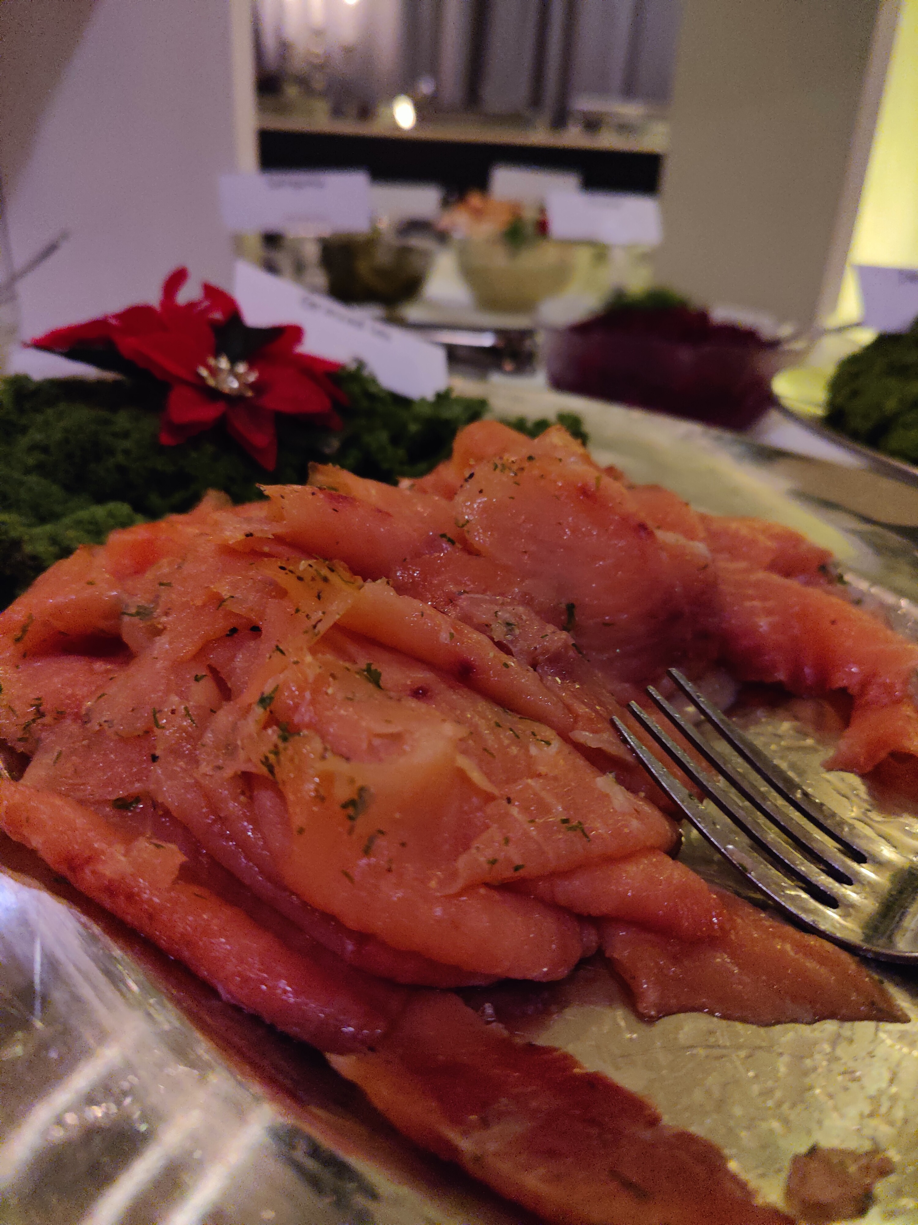 Lax med tillbehör på Kumla Hotels julbord