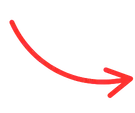 Hand-drawn red curved arrow pointing down and to the right