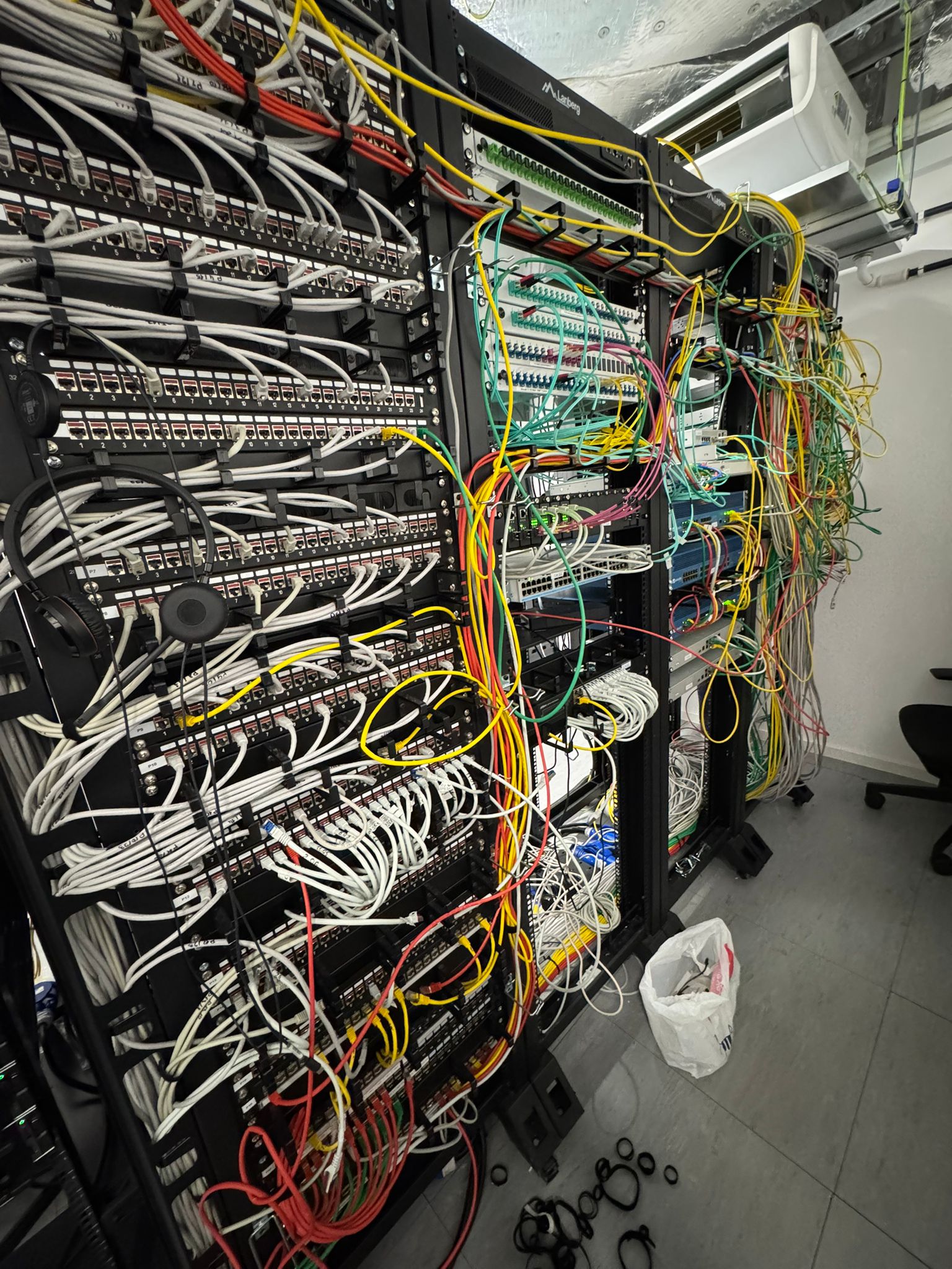 Cabling before Connectium arrived to site