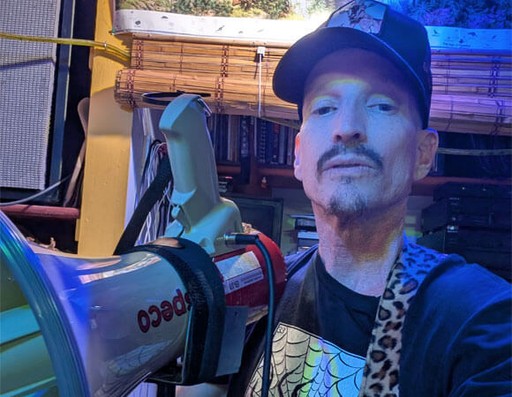 Donny with his blow-horn.