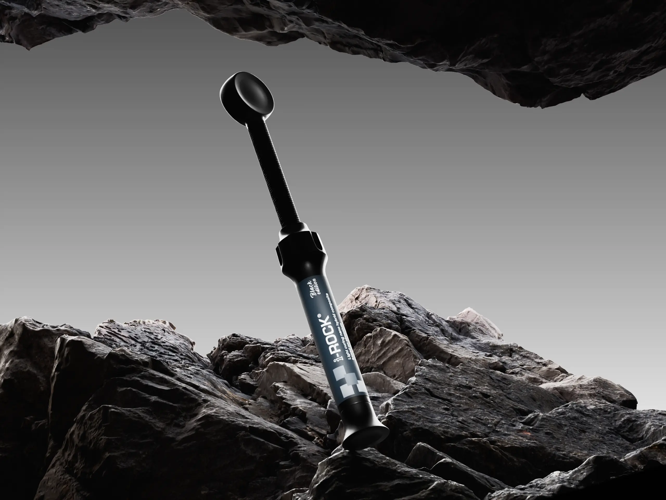 Dantų implanto fotorealistinis 3D renderis – švarus baltas fonas, akcentuojantis produkto formą, sukurta Renderiai.