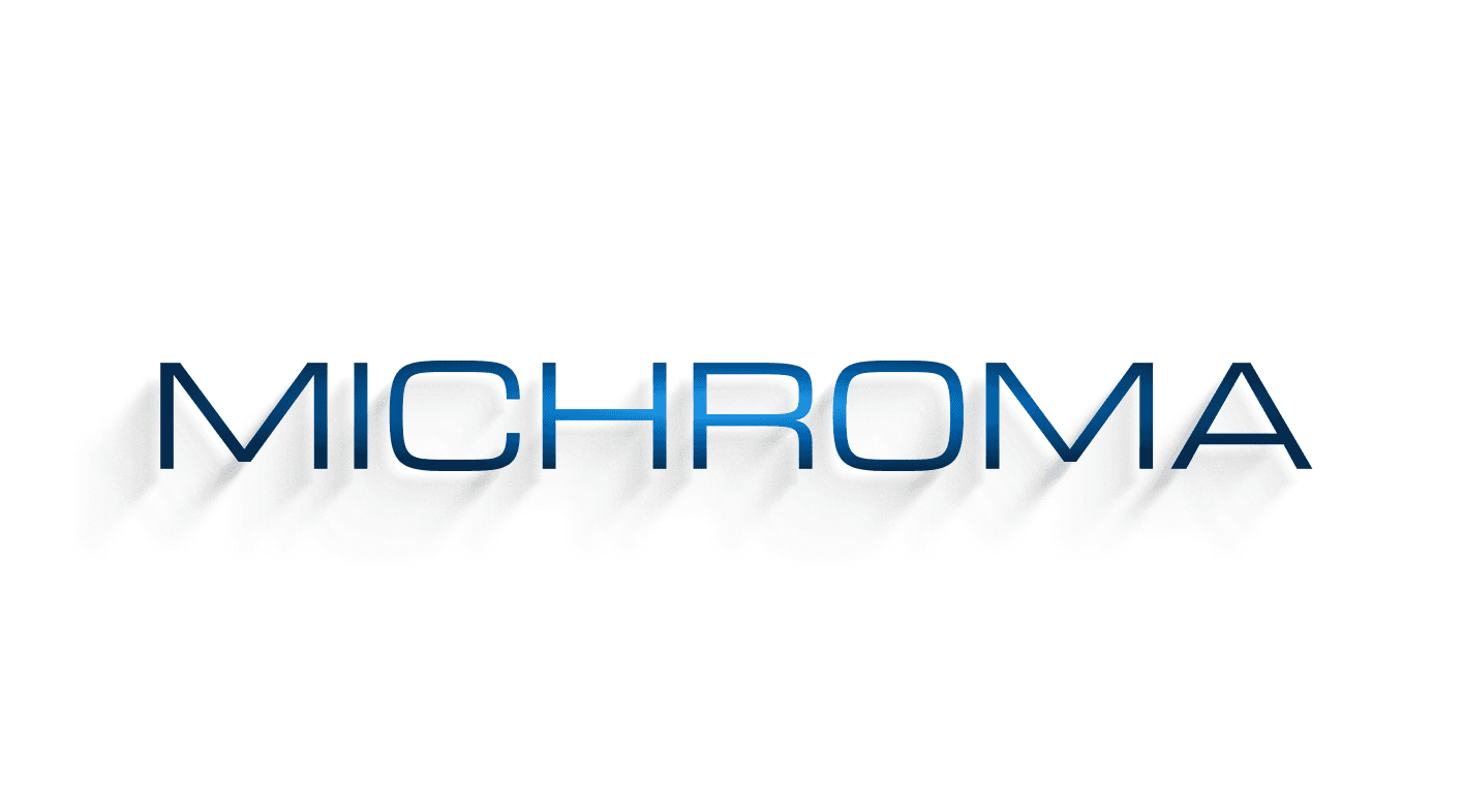 Image of text showing a stylized typography for the Detailing Masters brand font Michroma