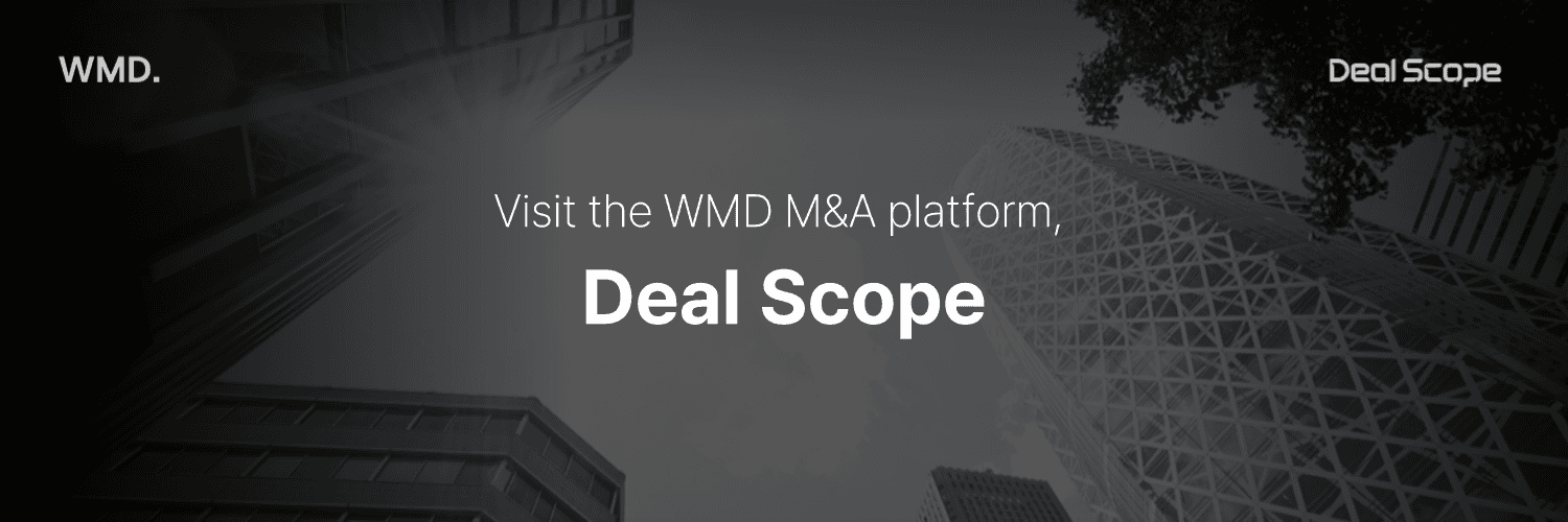 WMD M&A platform Deal Scope banner image linking to the Deal Scope website for M&A deal sourcing and matching