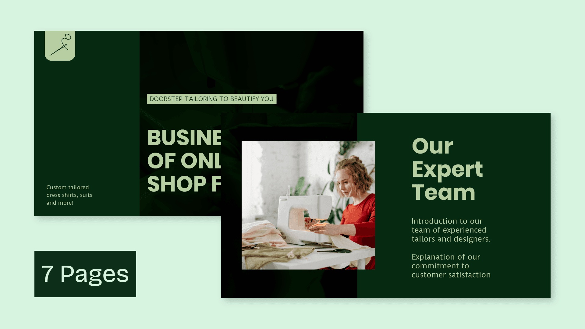 Tailoring business plan presentation template