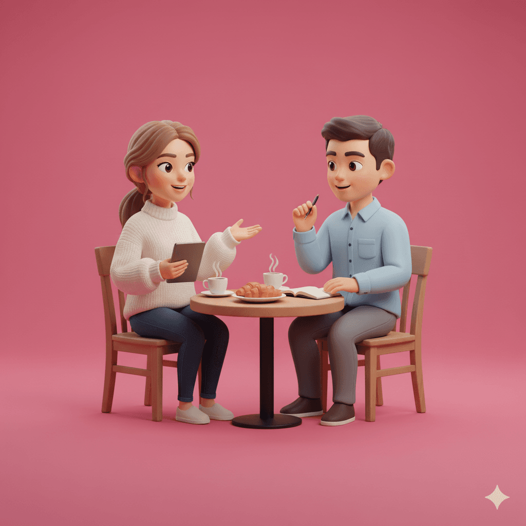 Office discussion scene
