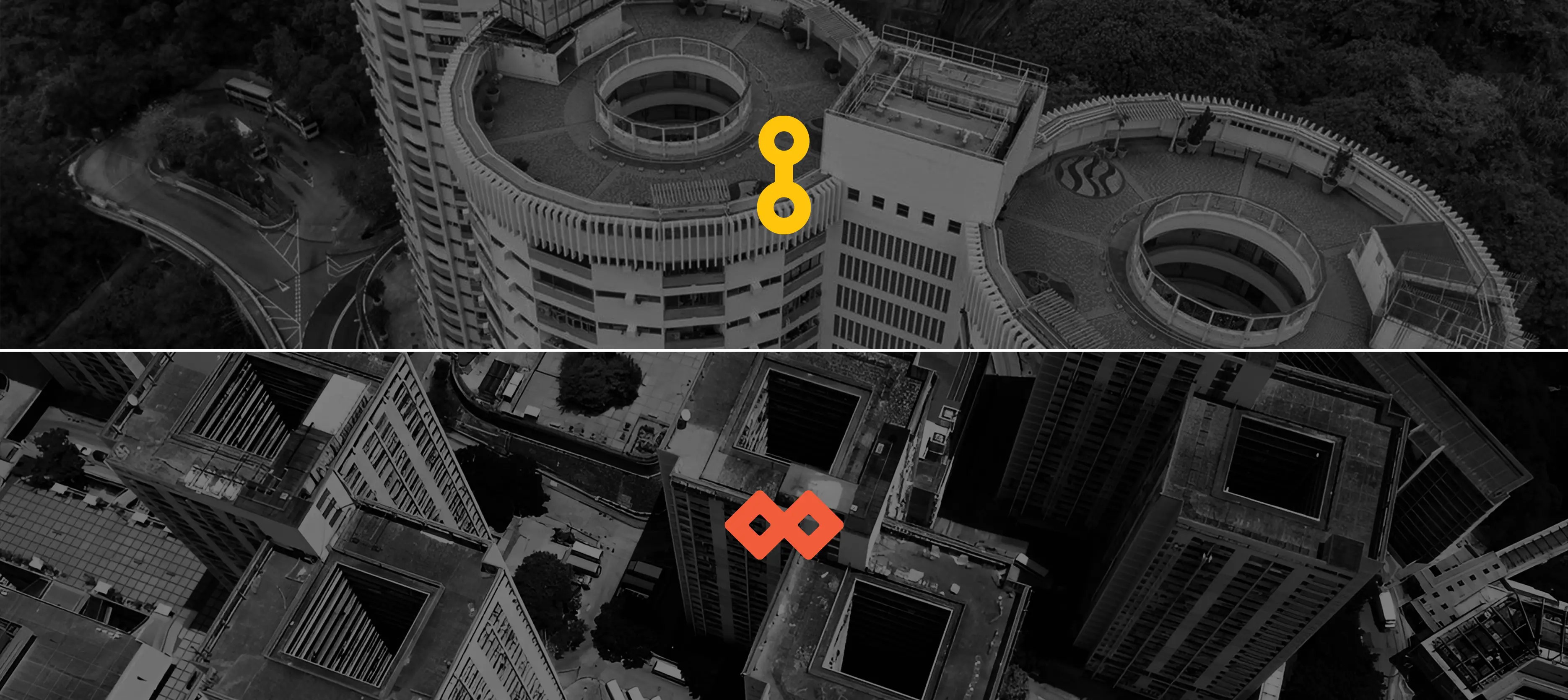 HK Public Housing visual identity detail – high-rise estates collage with orange-red palette and bold typography symbolising community heritage by Teatime Studio.