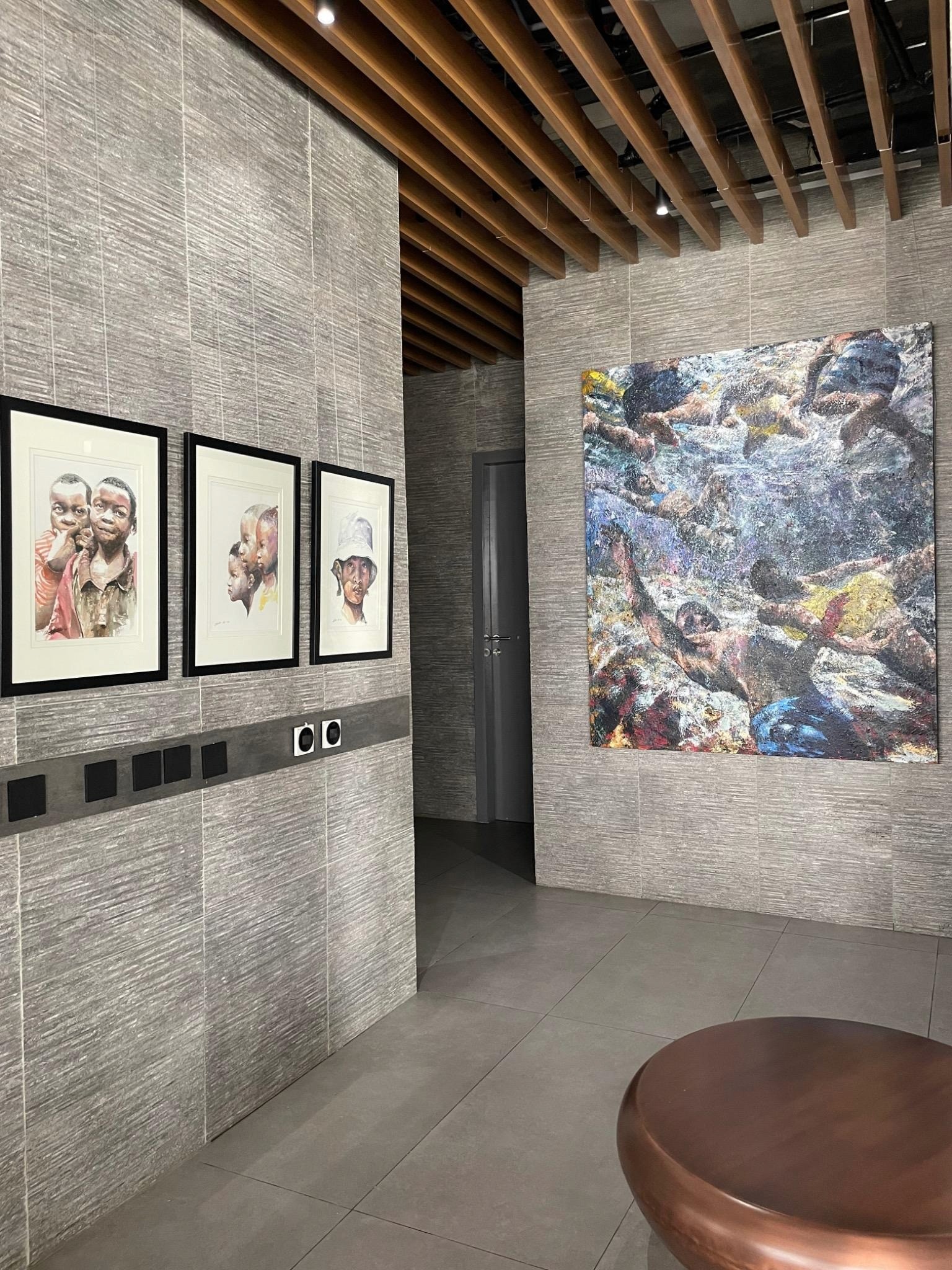 Installation view of Chika Idu: Pure Water at ARAMI, Lagos, 2026. Photo: SMO Contemporary Art/Yinka Akingbade.