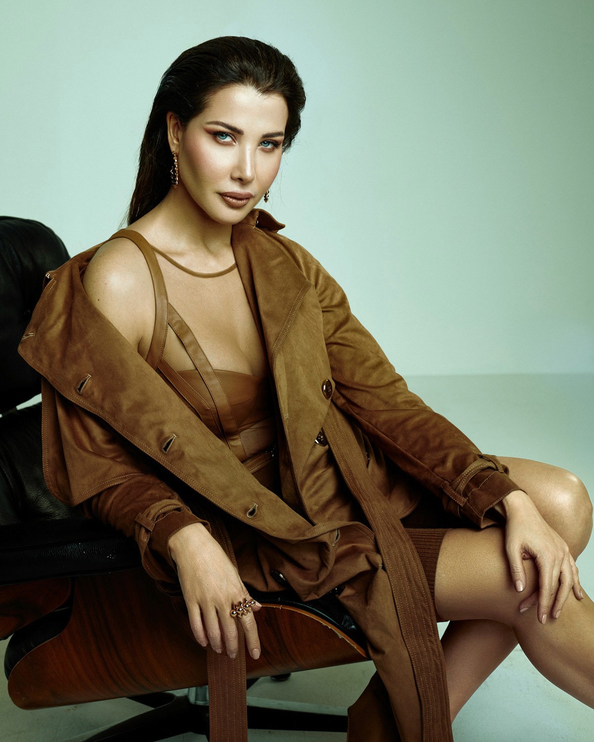 Nancy Ajram in Elisabetta Franchi outfit and Cartier jewelry