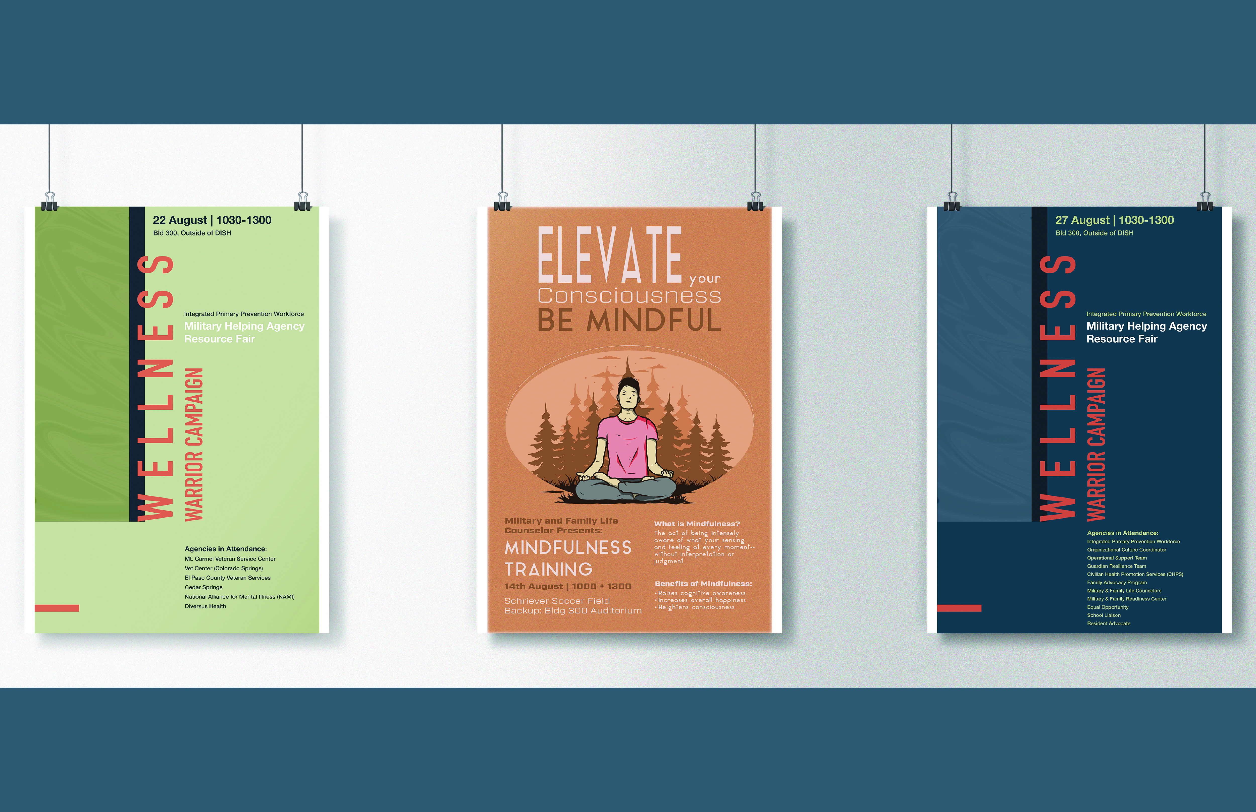 Streetside billboard with flyposters of the Batch.Works brand and illustrations
