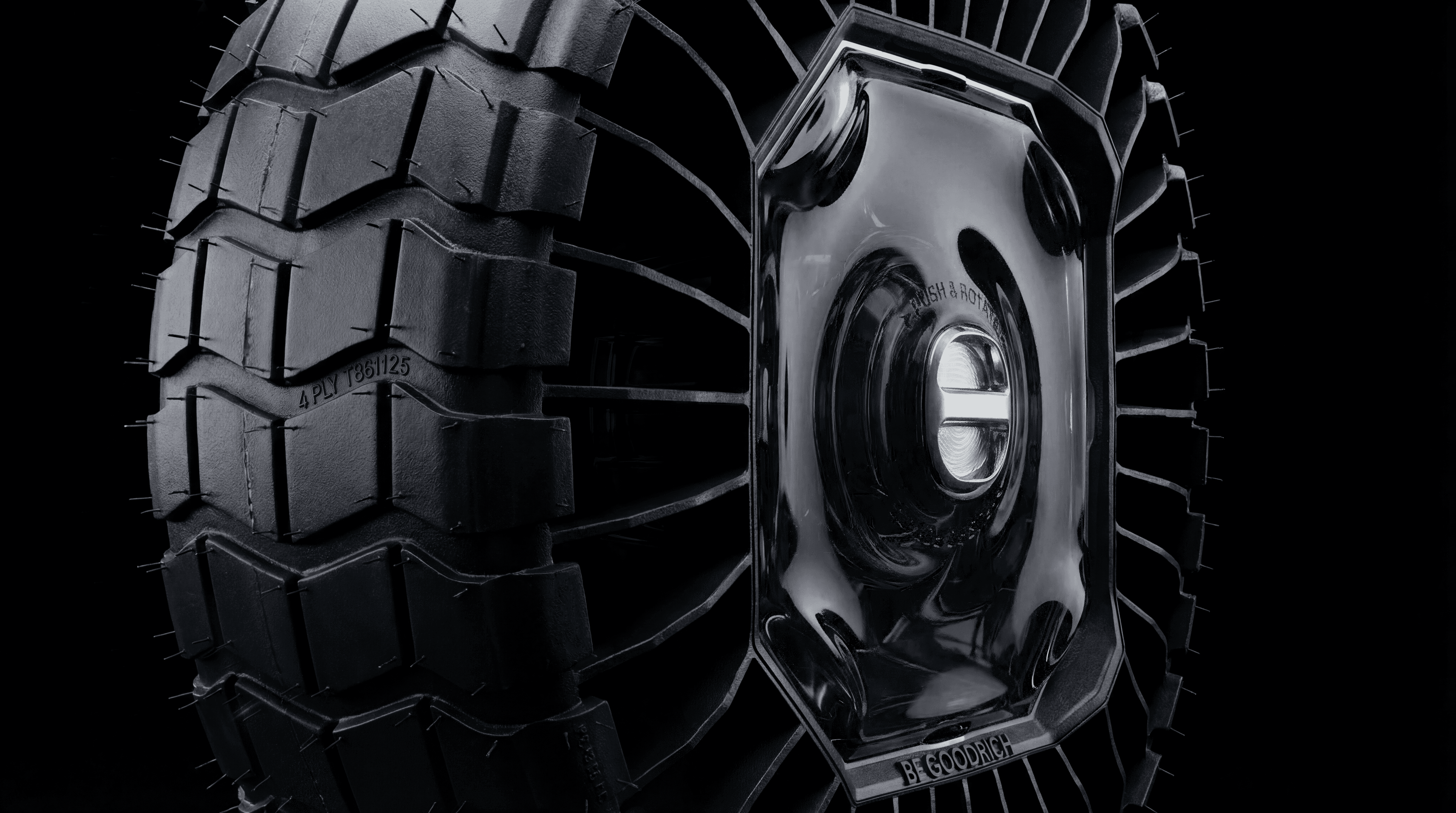 Tweel designed to remove risk of puncture and allow for square wheel