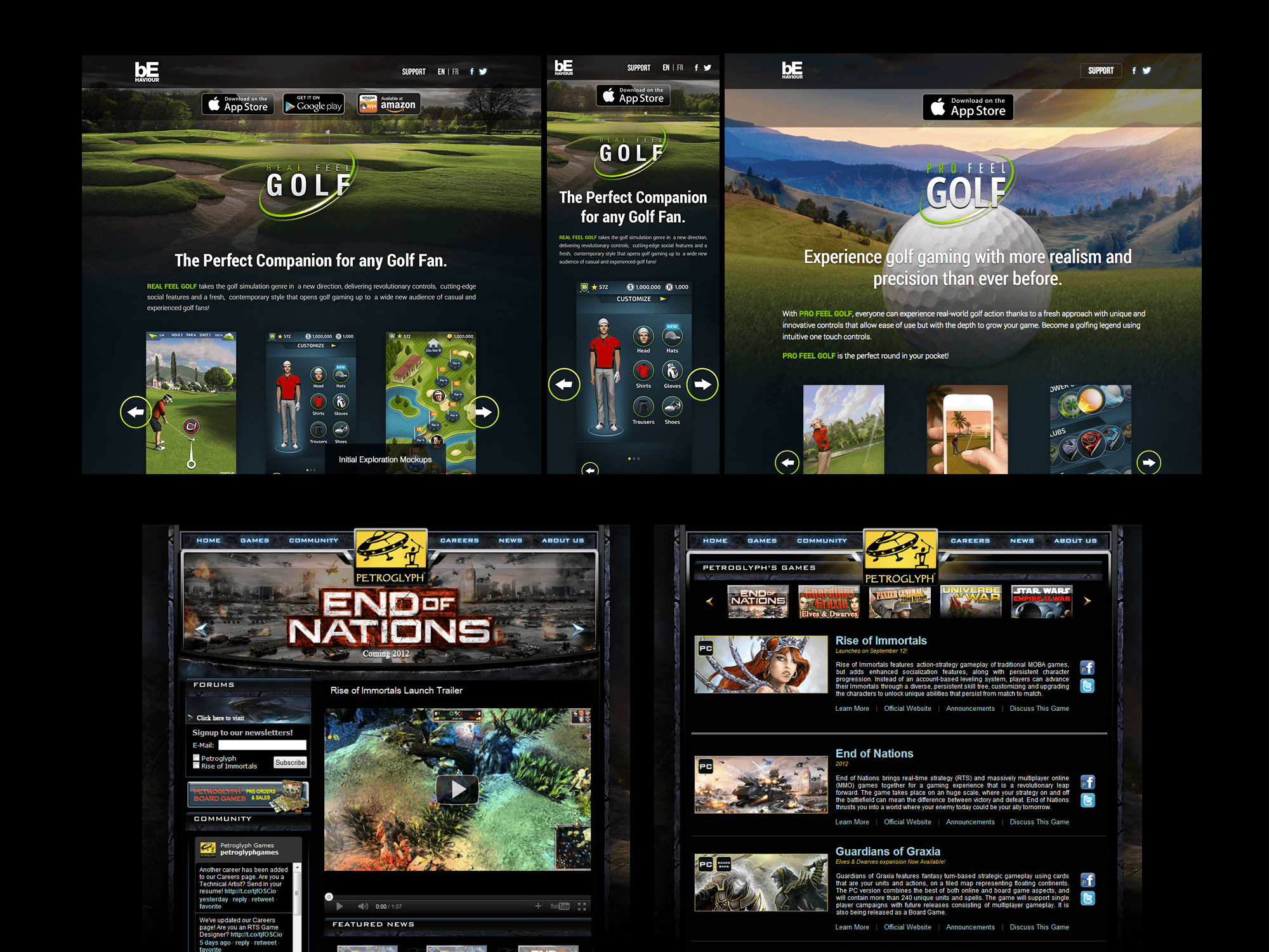 Various Website for Game Publishers