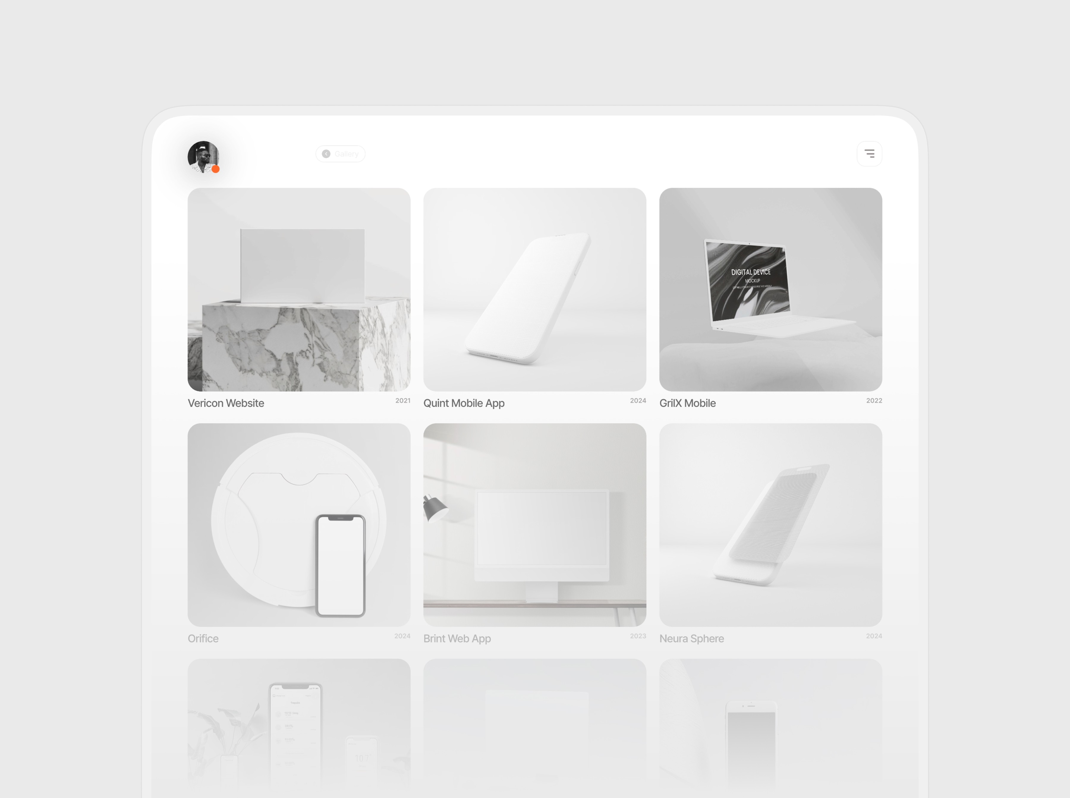 Project showcase laptop mockup