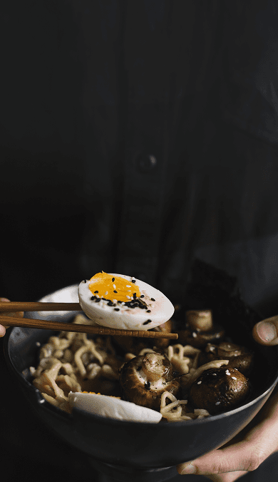 Tasty bowl of ramen noodles