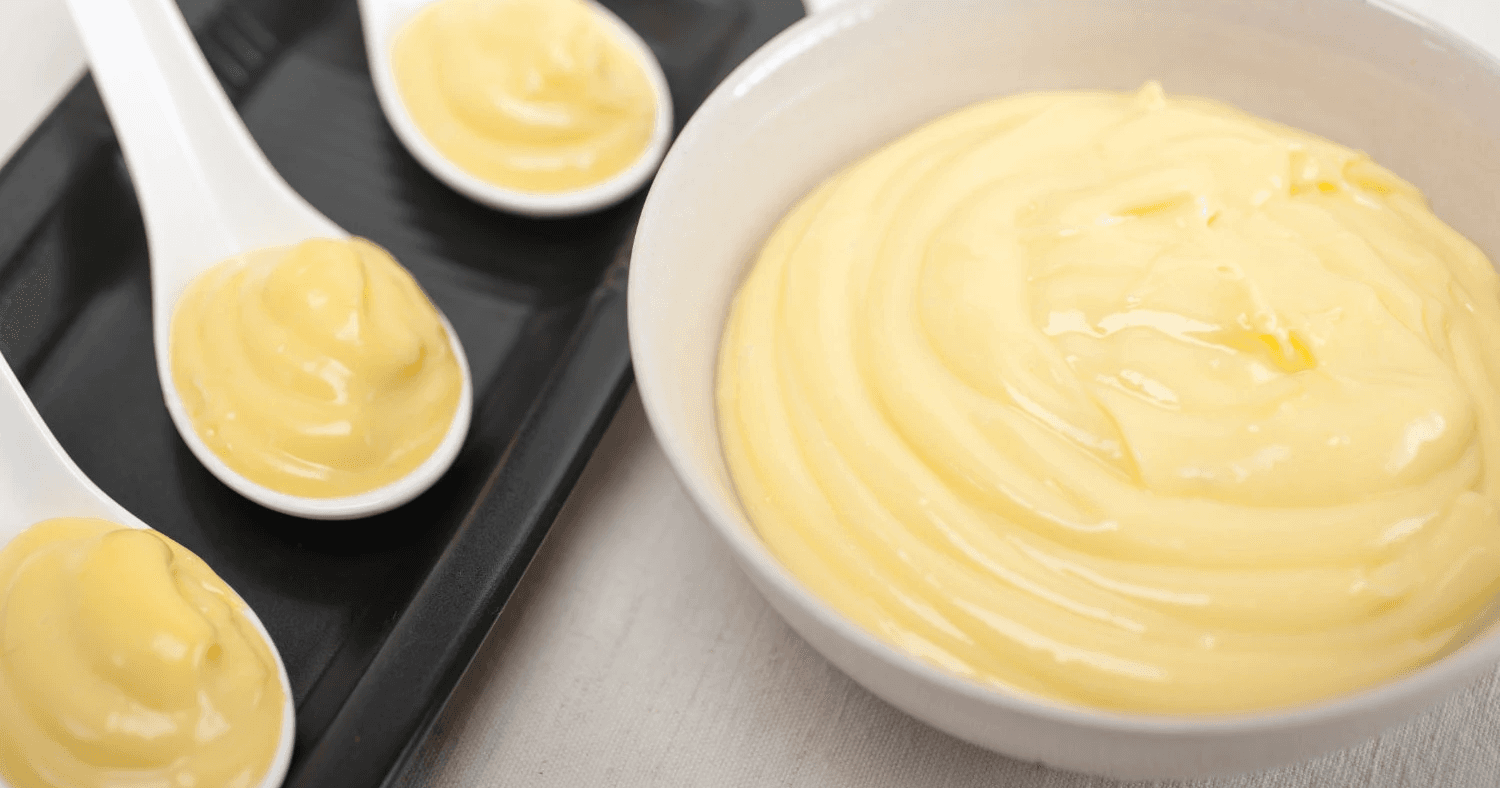 custard vanilla pastry cream using Heat-stable Egg Yolk Powder 