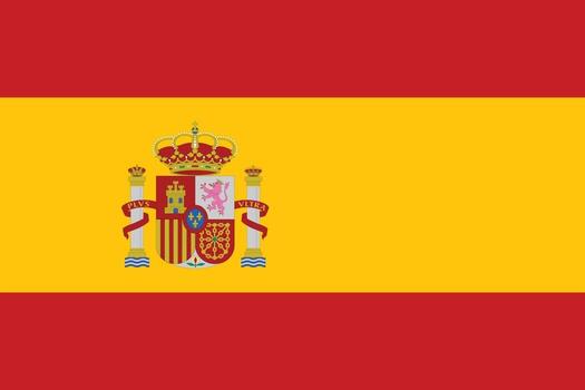 A vibrant illustration of the national flag of Spain. By a branding expert