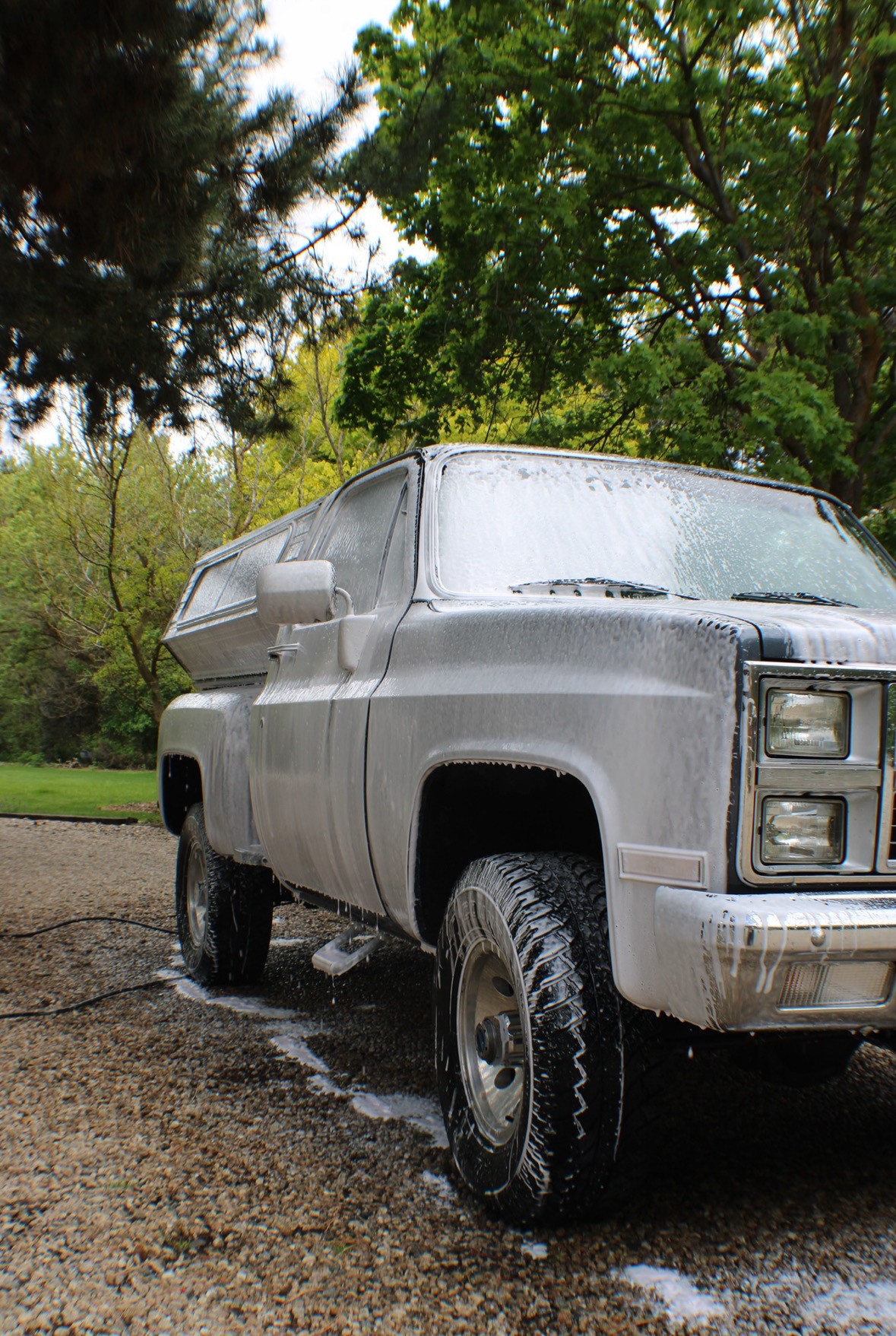 a group of wooden chairs