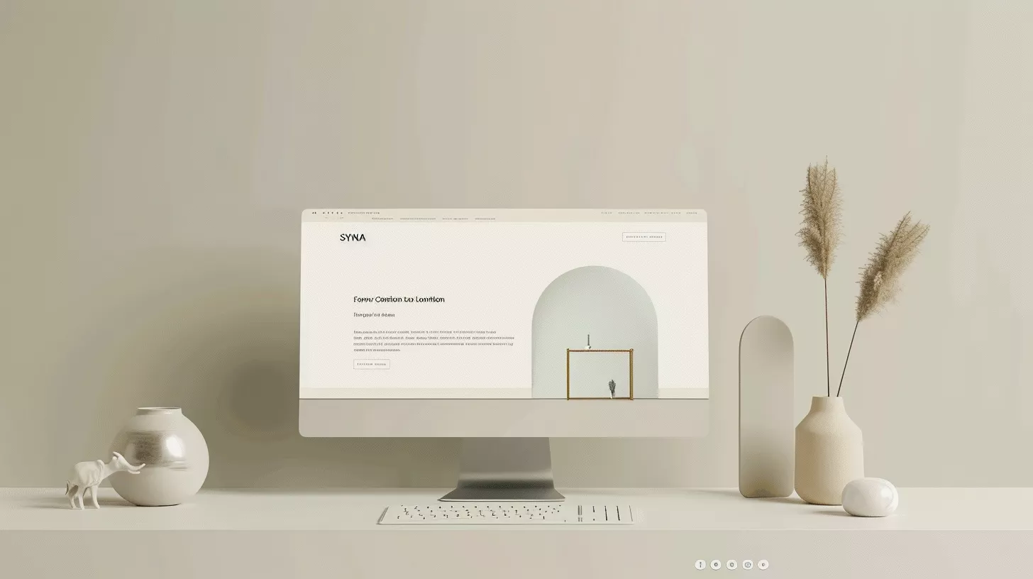 minimalistic web mockup