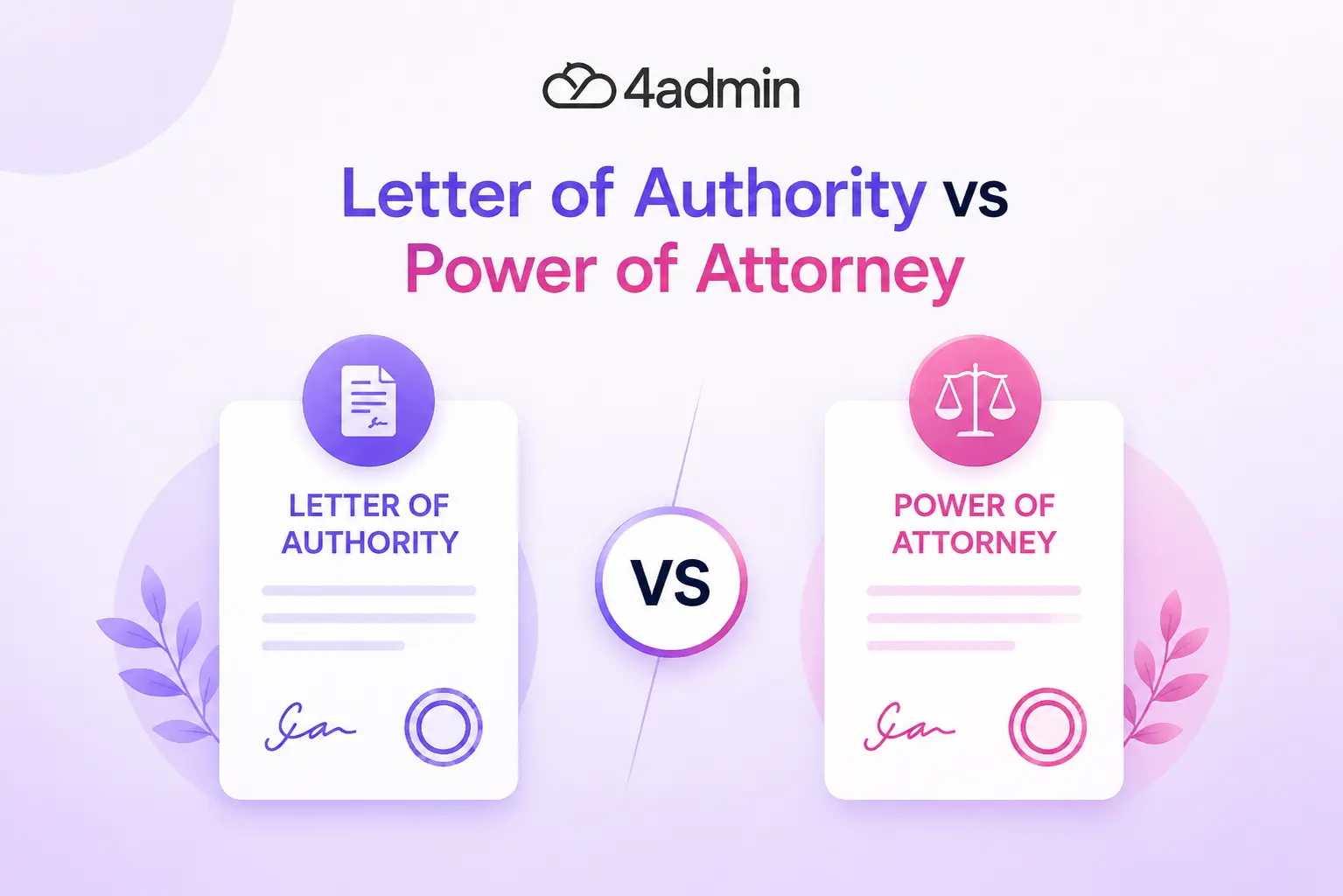 Letter of Authority vs Power of Attorney